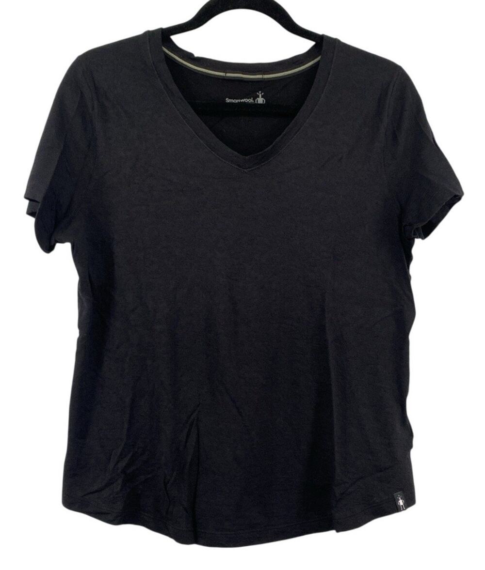 Smartwool Women’s Black Merino Wool Short Sleeve Shirt Size M